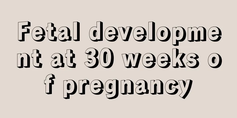 Fetal development at 30 weeks of pregnancy