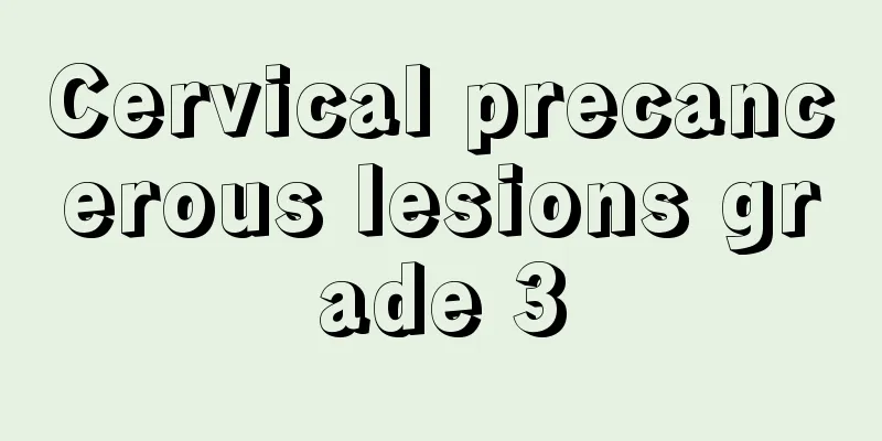 Cervical precancerous lesions grade 3