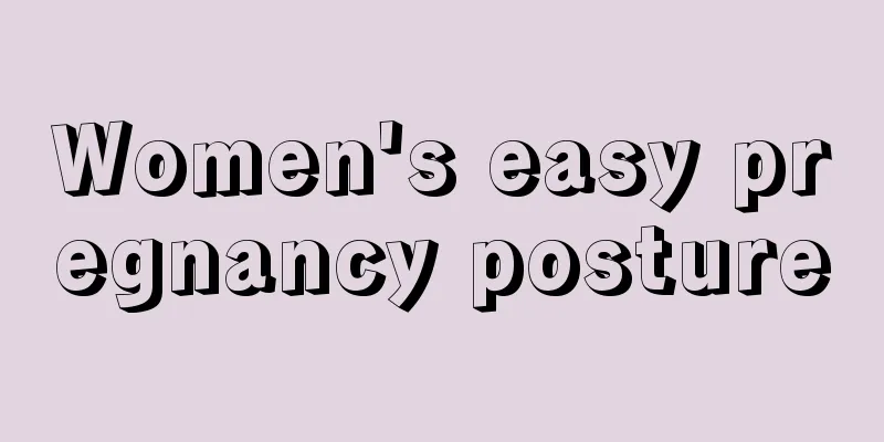 Women's easy pregnancy posture