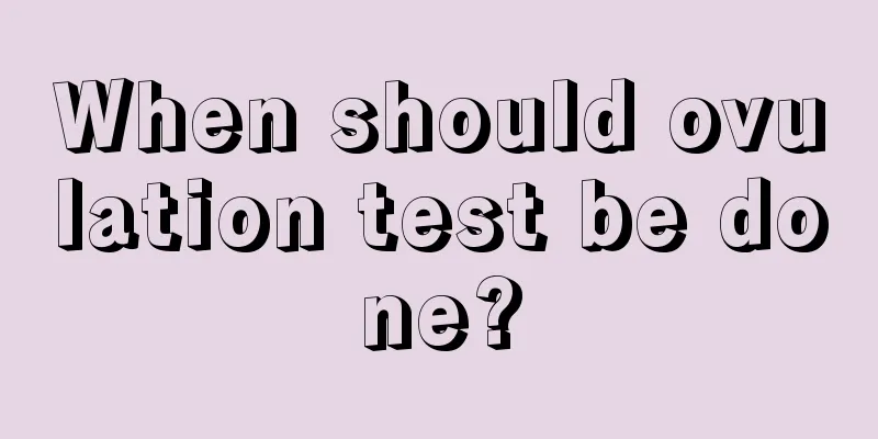 When should ovulation test be done?