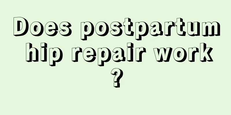 Does postpartum hip repair work?