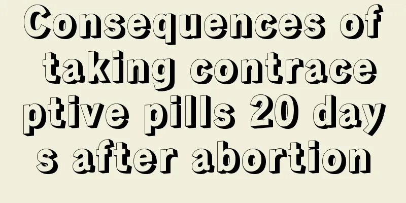 Consequences of taking contraceptive pills 20 days after abortion