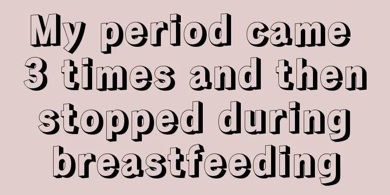 My period came 3 times and then stopped during breastfeeding