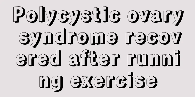 Polycystic ovary syndrome recovered after running exercise