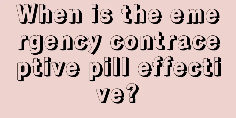 When is the emergency contraceptive pill effective?