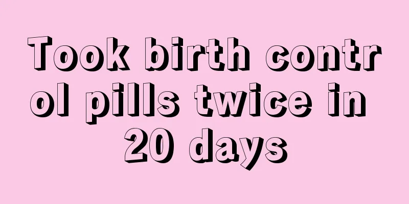 Took birth control pills twice in 20 days