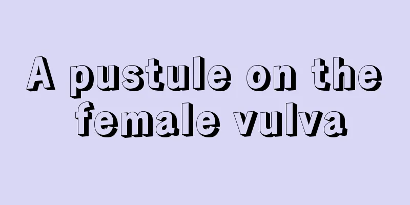 A pustule on the female vulva