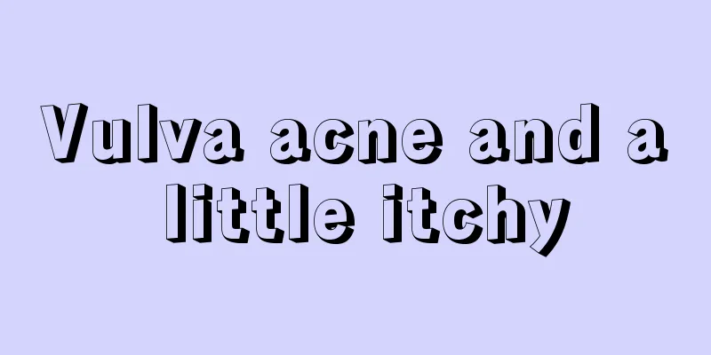 Vulva acne and a little itchy