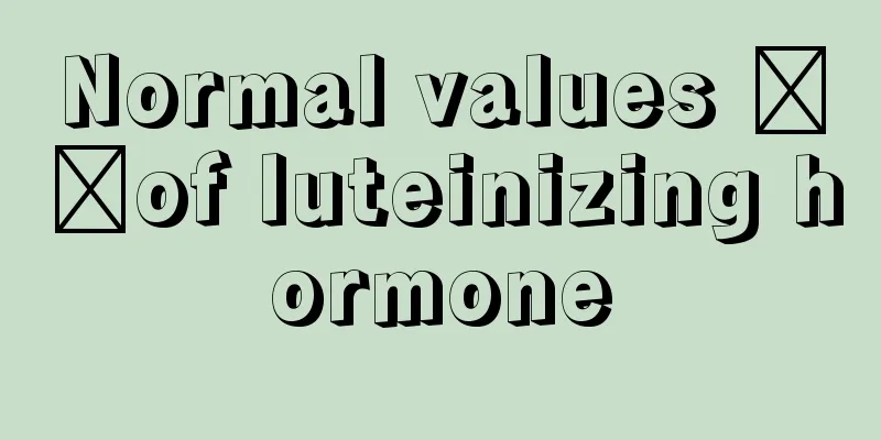 Normal values ​​of luteinizing hormone