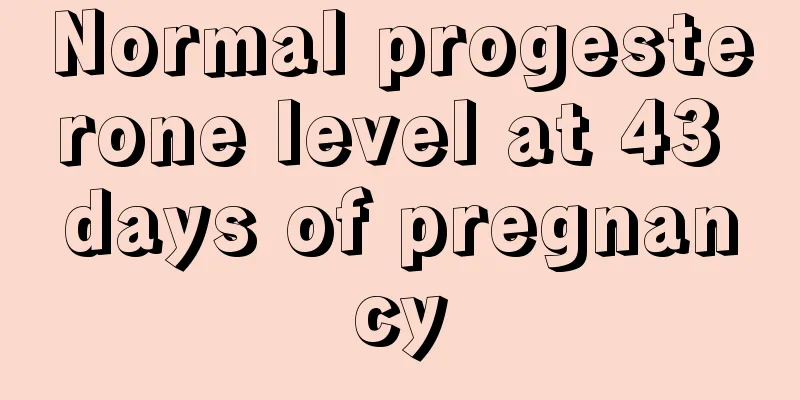 Normal progesterone level at 43 days of pregnancy