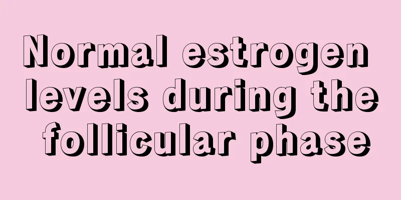 Normal estrogen levels during the follicular phase