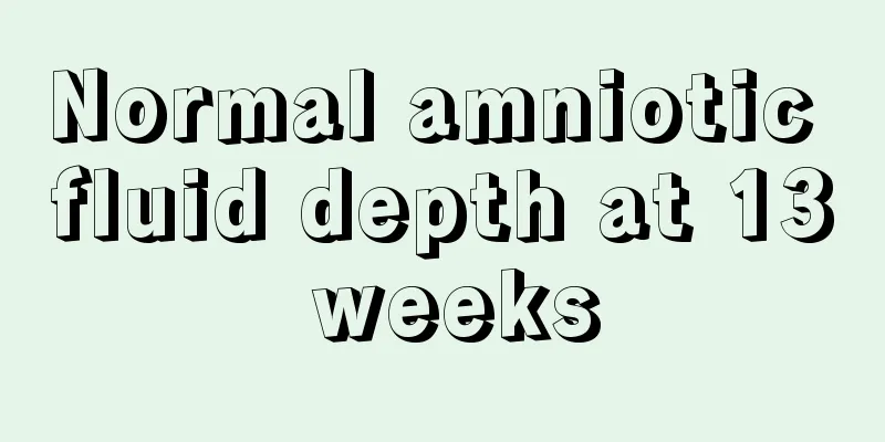 Normal amniotic fluid depth at 13 weeks