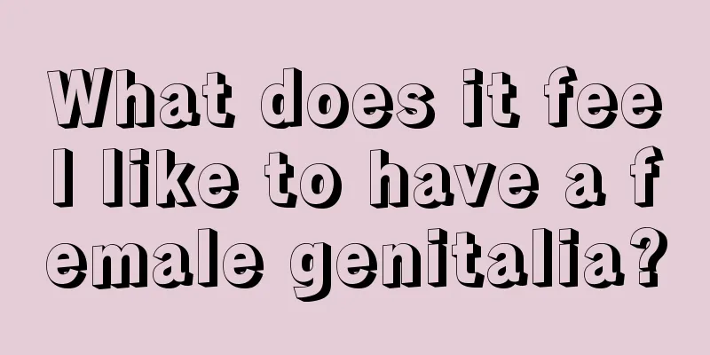 What does it feel like to have a female genitalia?