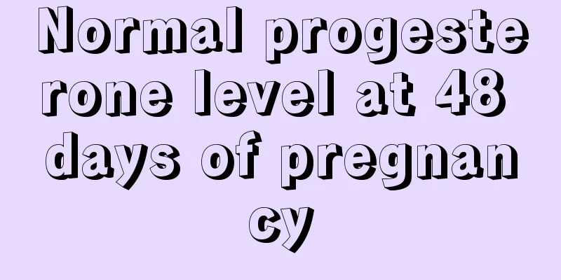 Normal progesterone level at 48 days of pregnancy