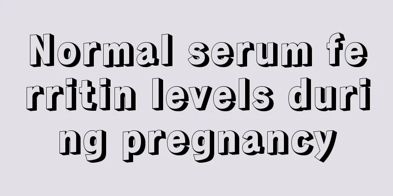 Normal serum ferritin levels during pregnancy