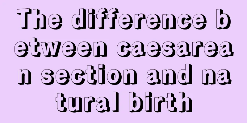 The difference between caesarean section and natural birth