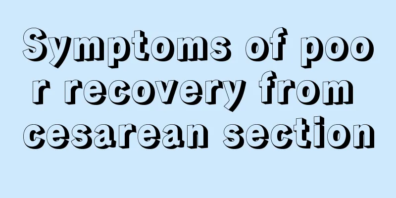 Symptoms of poor recovery from cesarean section