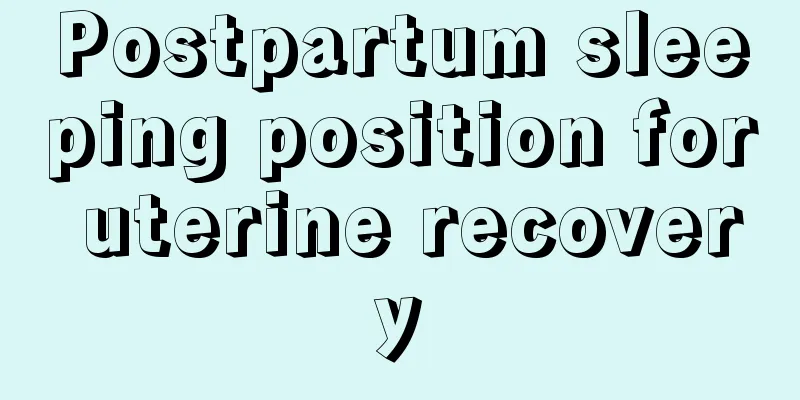 Postpartum sleeping position for uterine recovery