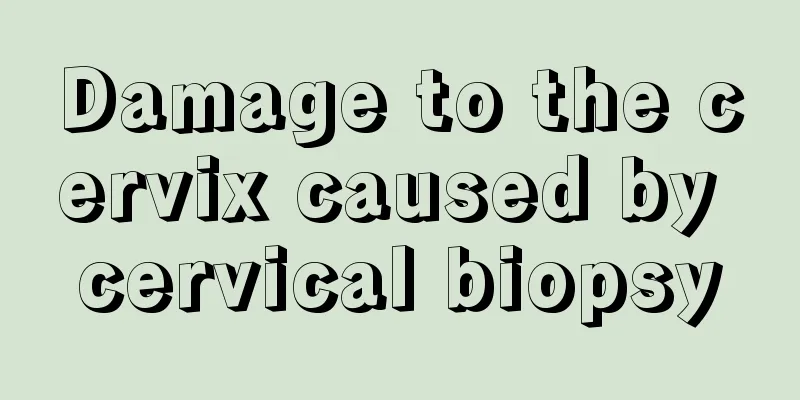 Damage to the cervix caused by cervical biopsy