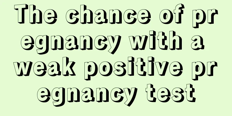 The chance of pregnancy with a weak positive pregnancy test