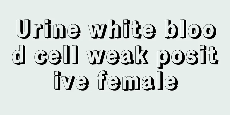 Urine white blood cell weak positive female