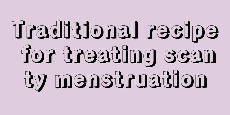 Traditional recipe for treating scanty menstruation