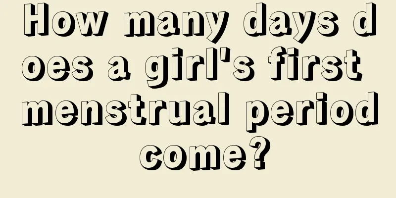 How many days does a girl's first menstrual period come?