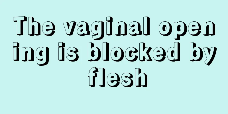 The vaginal opening is blocked by flesh