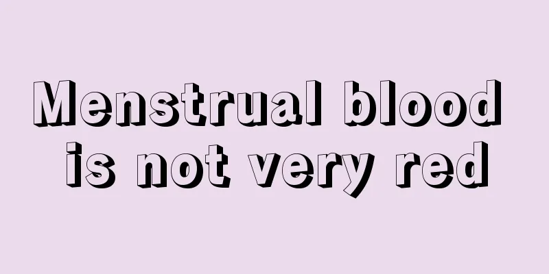 Menstrual blood is not very red