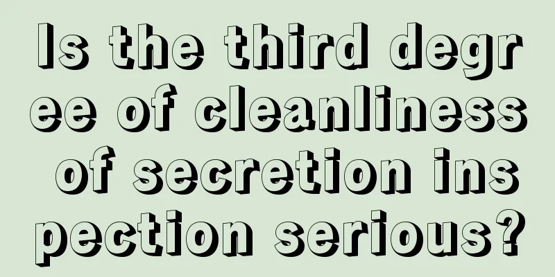 Is the third degree of cleanliness of secretion inspection serious?