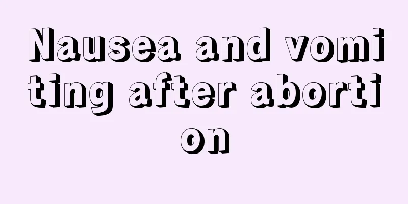 Nausea and vomiting after abortion