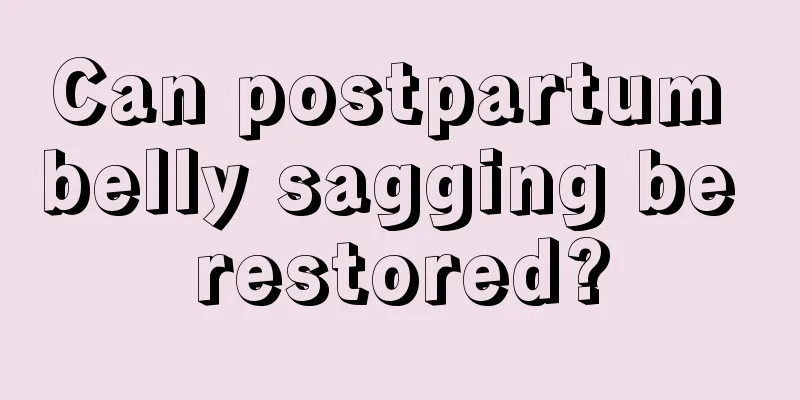 Can postpartum belly sagging be restored?