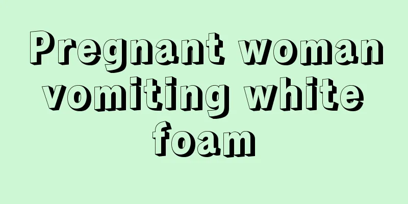 Pregnant woman vomiting white foam