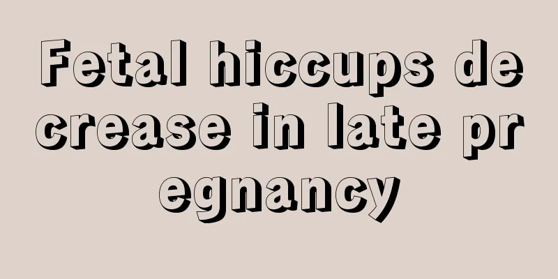 Fetal hiccups decrease in late pregnancy