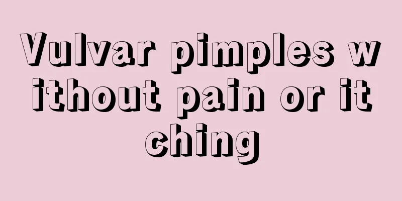 Vulvar pimples without pain or itching