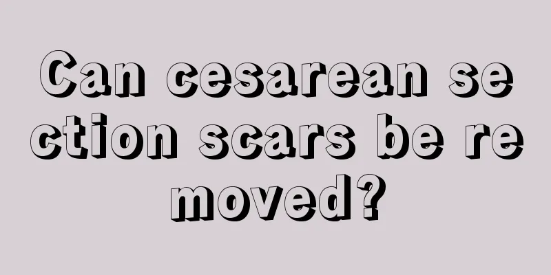 Can cesarean section scars be removed?