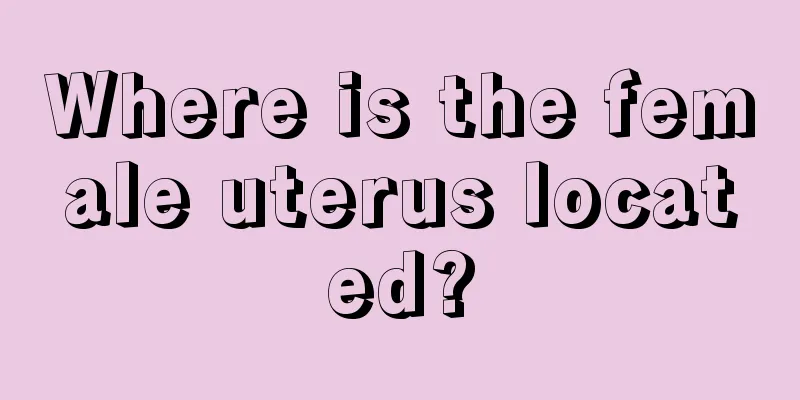 Where is the female uterus located?