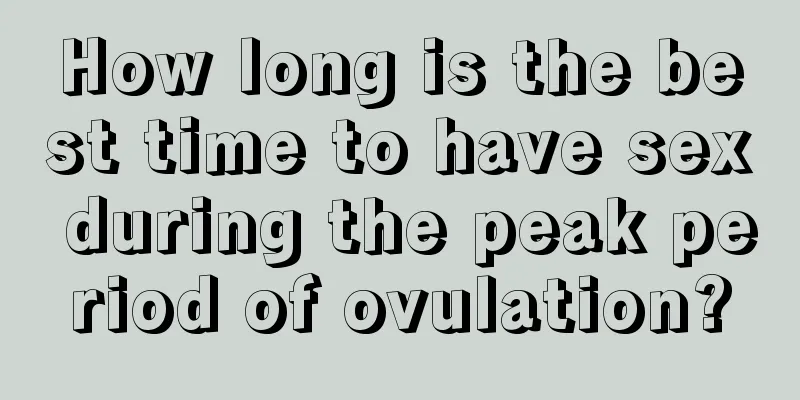 How long is the best time to have sex during the peak period of ovulation?