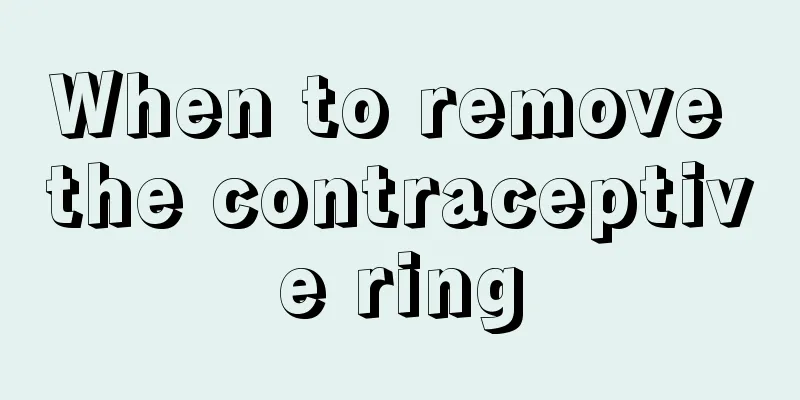 When to remove the contraceptive ring