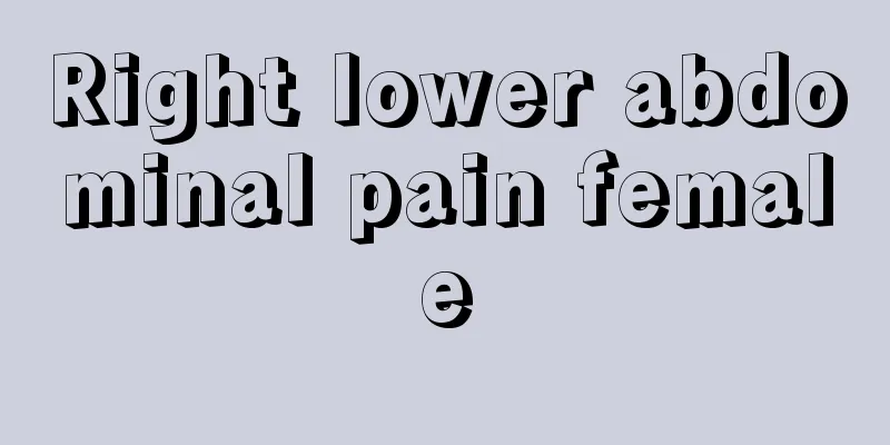 Right lower abdominal pain female