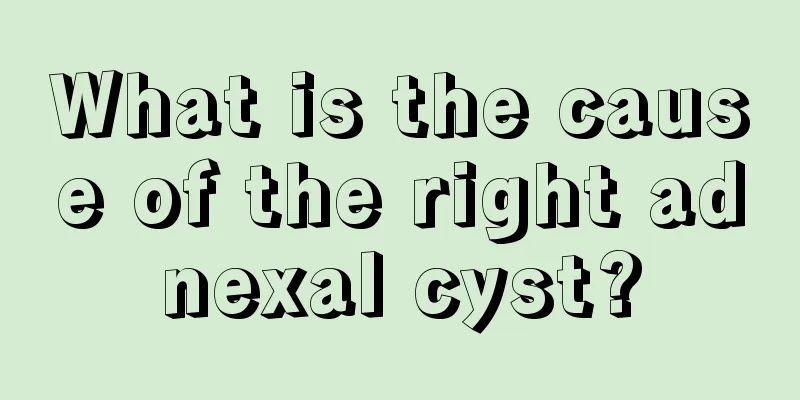 What is the cause of the right adnexal cyst?