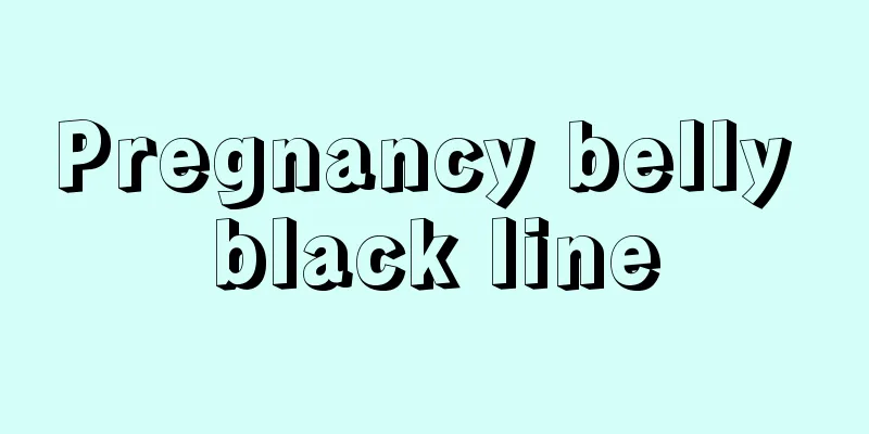 Pregnancy belly black line