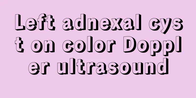 Left adnexal cyst on color Doppler ultrasound