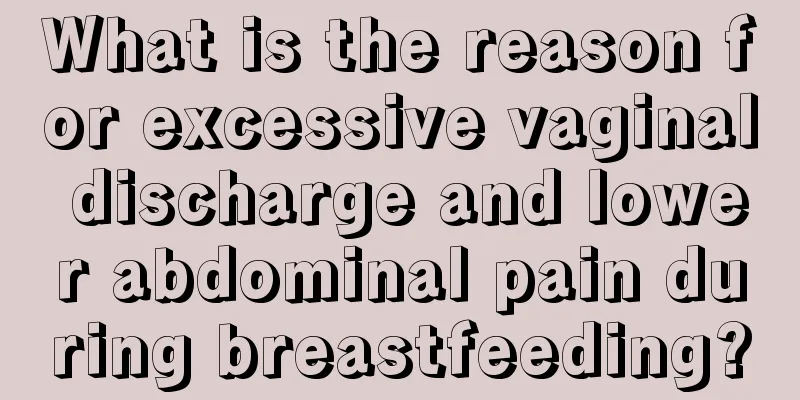 What is the reason for excessive vaginal discharge and lower abdominal pain during breastfeeding?