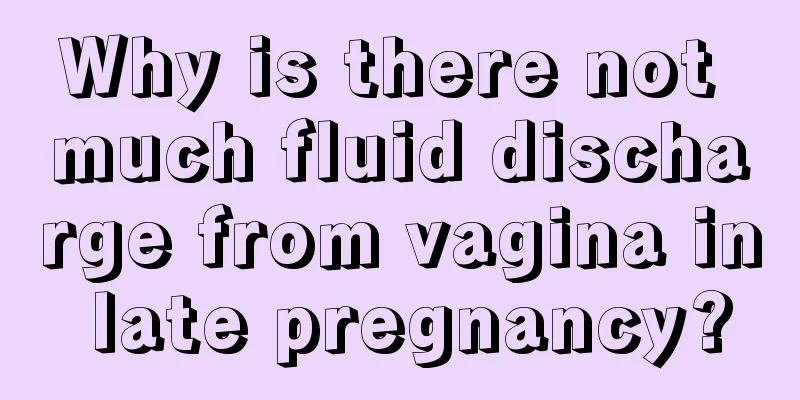 Why is there not much fluid discharge from vagina in late pregnancy?