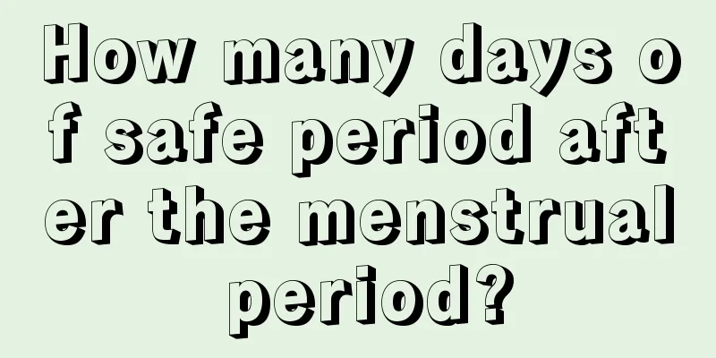 How many days of safe period after the menstrual period?