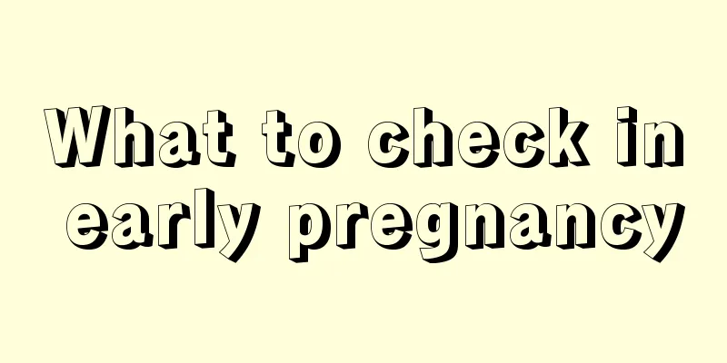 What to check in early pregnancy