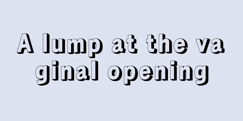 A lump at the vaginal opening