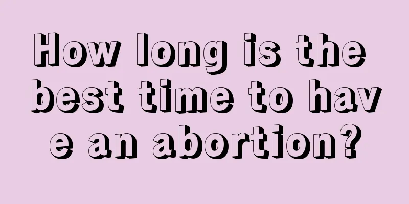 How long is the best time to have an abortion?