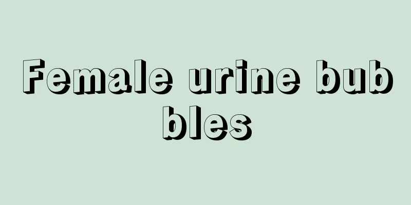 Female urine bubbles